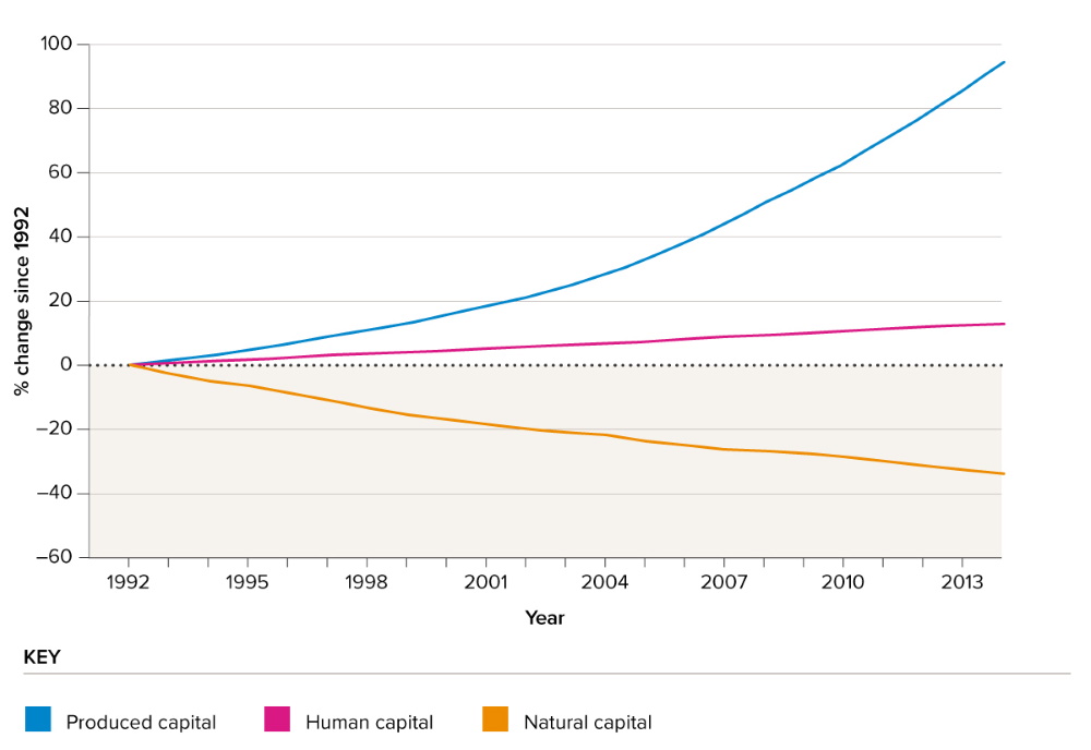 Changes in capital - biodiversity