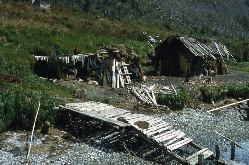 The houses and jetty at Puerto Edén, 1958