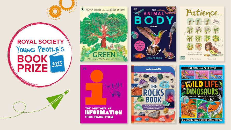 Covers of the six books shortlisted for the Young People's Book Prize 2025